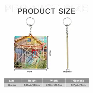 The Dancers House MDF Square Keychain