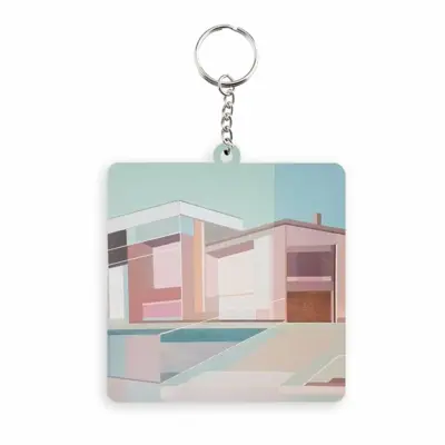 Still Silence MDF Square Keychain