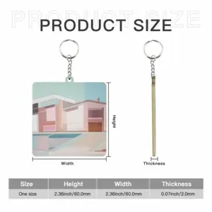 Still Silence MDF Square Keychain