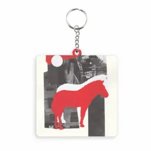 Wwf Przewalskis Horse MDF Square Keychain