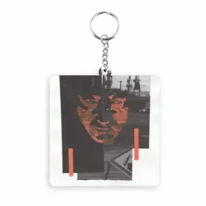 Pain MDF Square Keychain