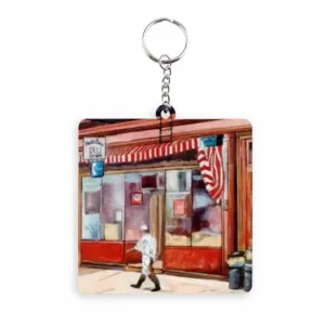 Brooklyn Heights Deli MDF Square Keychain