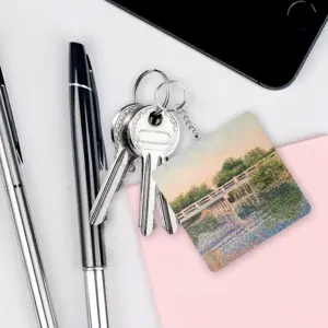 Bridge Over Canal MDF Square Keychain