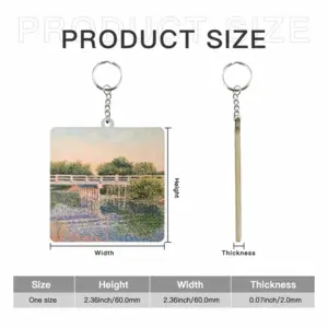 Bridge Over Canal MDF Square Keychain