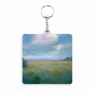 In The Meadow MDF Square Keychain