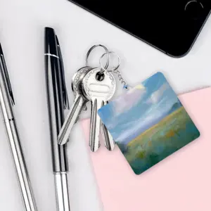 In The Meadow MDF Square Keychain