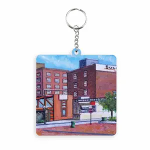 #8Th And Q MDF Square Keychain