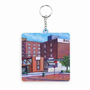 #8Th And Q MDF Square Keychain