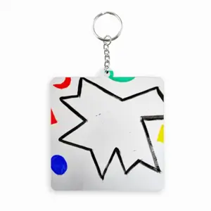 Bird MDF Square Keychain