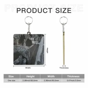 Moorfield Road MDF Square Keychain