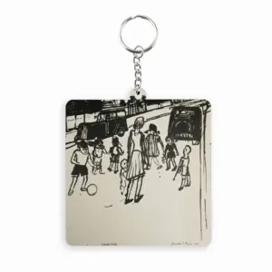 Street Kids MDF Square Keychain