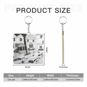 You Are Being Watched MDF Square Keychain