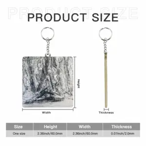 Smithfield Market London MDF Square Keychain