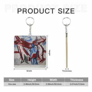 Smithfield Meat Market MDF Square Keychain