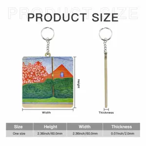 Verdant Curtain MDF Square Keychain