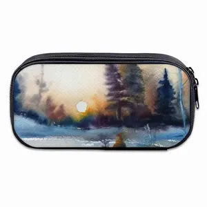 Sunset In The Winter Forest Pencil Case