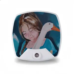 A Girl With A Goose Sleep Night Light