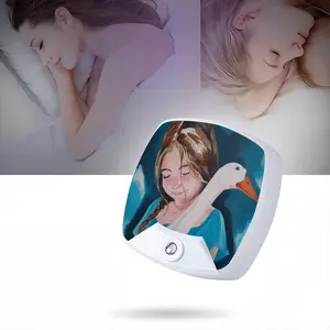 A Girl With A Goose Sleep Night Light