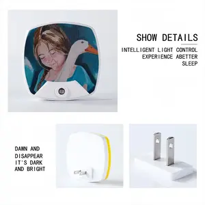 A Girl With A Goose Sleep Night Light