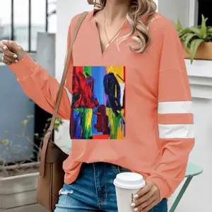 Women The Shopping V-neck Loose Sweatshirt