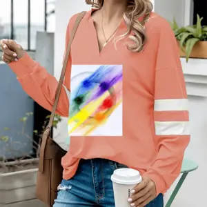 Women Colorate 07 V-neck Loose Sweatshirt