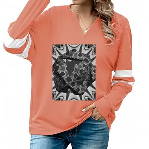 Women Kimono V-neck Loose Sweatshirt