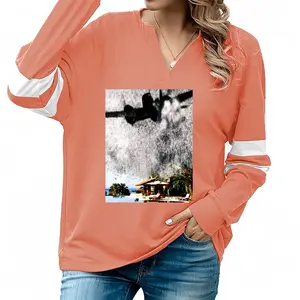 Women Holy Day V-neck Loose Sweatshirt