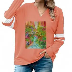 Women El Dorado V-neck Loose Sweatshirt