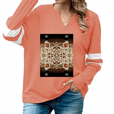 Women From India 021 V-neck Loose Sweatshirt