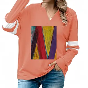 Women Prelude #13 V-neck Loose Sweatshirt