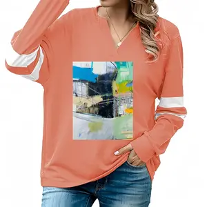 Women Delaware V-neck Loose Sweatshirt