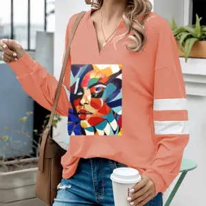 Women Calypso V-neck Loose Sweatshirt