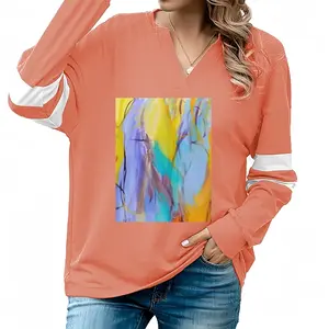 Women Acquired Wisdom V-neck Loose Sweatshirt