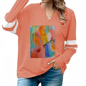 Women Heavenly Loves V-neck Loose Sweatshirt