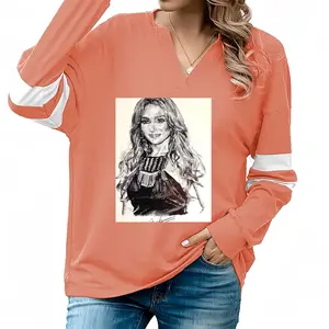 Women Ms Lopez V-neck Loose Sweatshirt