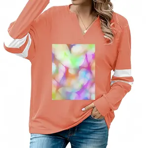 Women Sketchpad 9224 V-neck Loose Sweatshirt