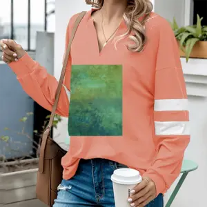 Women Expressions V-neck Loose Sweatshirt