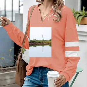 Women Inertia V V-neck Loose Sweatshirt