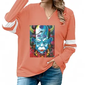 Women The Infernal Master V-neck Loose Sweatshirt