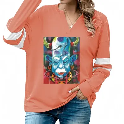 Women The Infernal Master V-neck Loose Sweatshirt