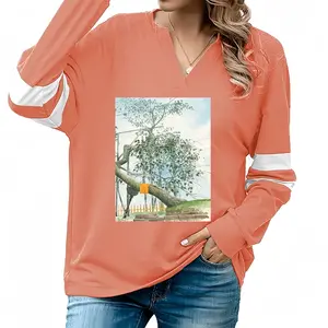 Women The Sacred Branch V-neck Loose Sweatshirt