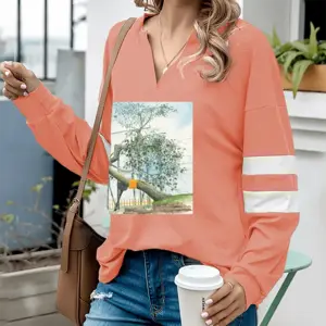 Women The Sacred Branch V-neck Loose Sweatshirt