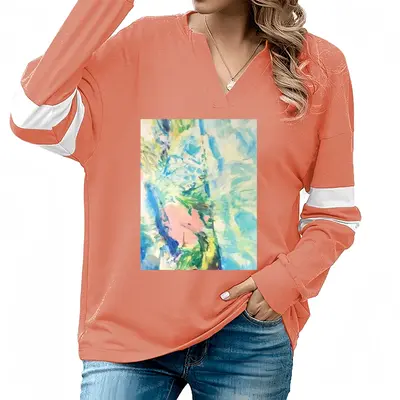 Women Impact V-neck Loose Sweatshirt