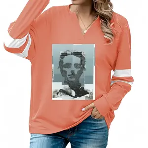 Women Grunge V-neck Loose Sweatshirt