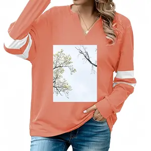 Women State Of Nature V-neck Loose Sweatshirt