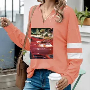 Women Moscow Nights V-neck Loose Sweatshirt