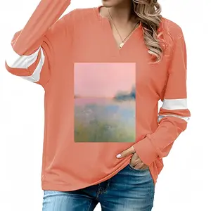 Women At Dusk V-neck Loose Sweatshirt