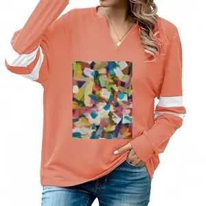 Women My Twin Ii V-neck Loose Sweatshirt