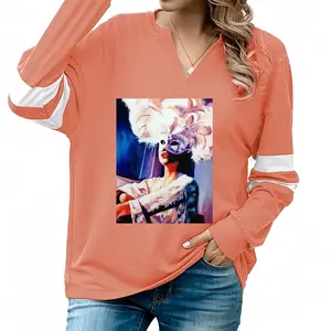 Women Celebration V-neck Loose Sweatshirt