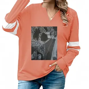 Women Moorfield Road V-neck Loose Sweatshirt